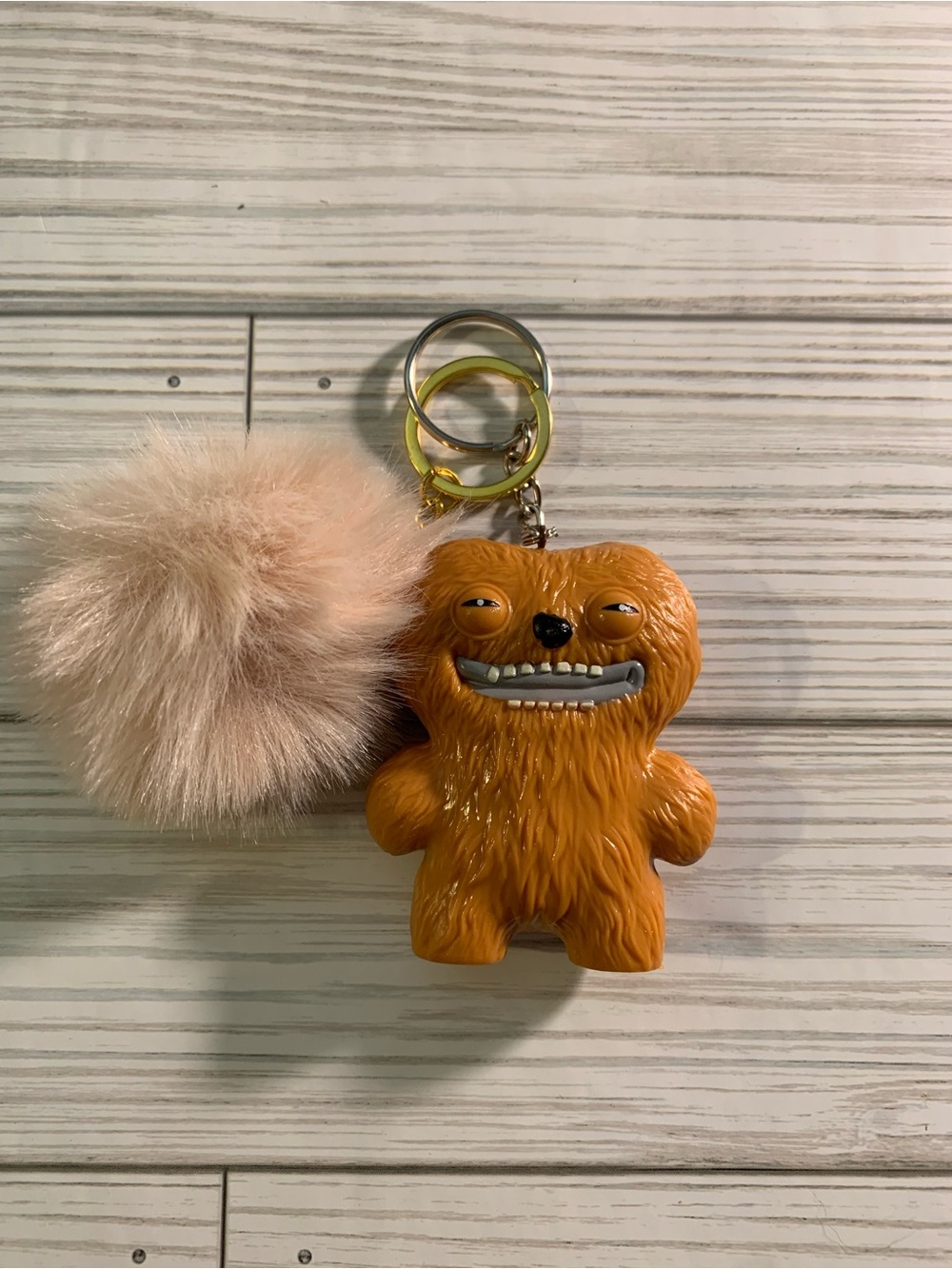NWOT Fuggler Keychain with Pom Pom